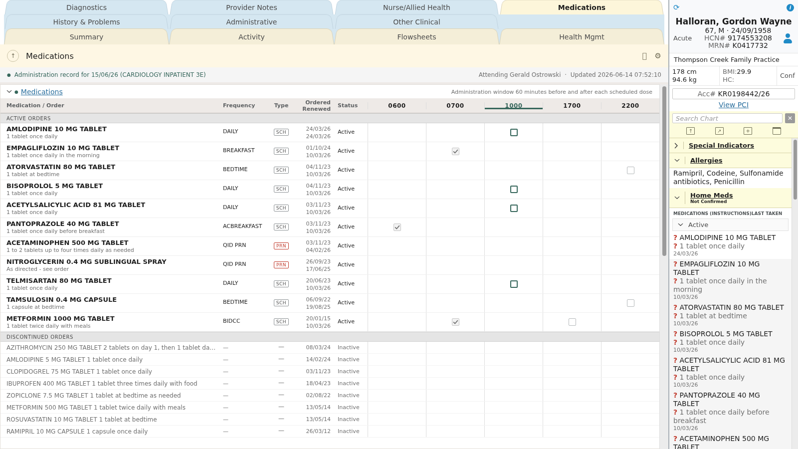 Box Draw Eval example: MEDITECH Expanse Web — Medications (eMAR)